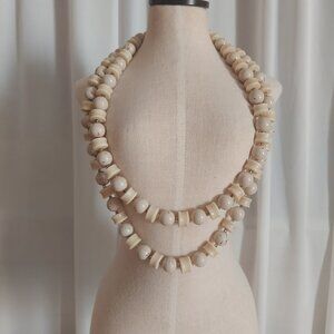 Vintage Japan stamp Lucite 1930’s Double Strand Chocked Necklace Costume Jewelry